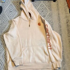 Carhartt Men's Beige Hoodie with Logo